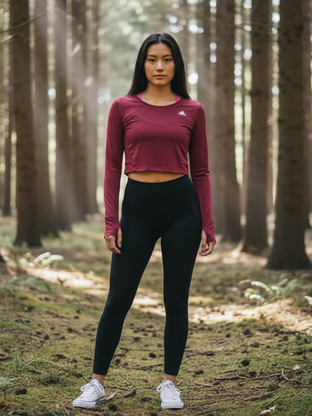 Adidas Athleisure Sporty Workout Yoga Gym Activewear Gorpcore Y2K Crop Top Sz L